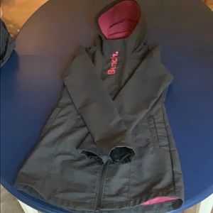 Bench Rain Jacket - grey w/ pink